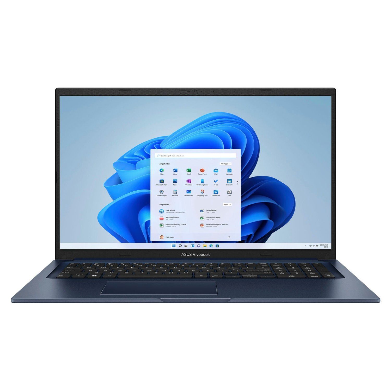 Asus Vivobook X-Serie Notebook (43,90 cm/17.3 Zoll, Intel Pentium Gold 8505, UHD Graphics Xe G4, 500 GB SSD, fertig installiert & aktiviert)