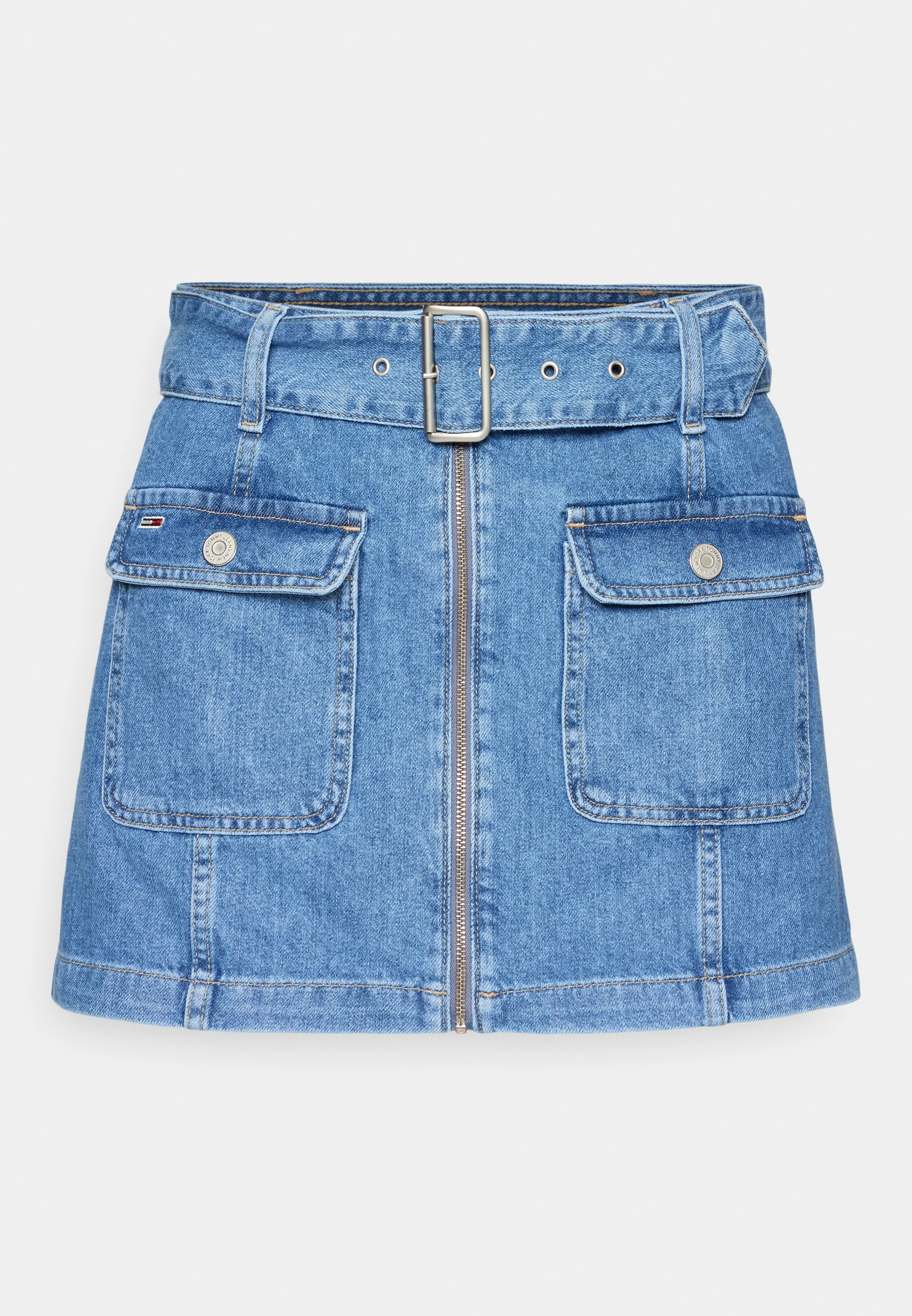 Tommy Jeans FALDA CON CREMALLERA Y CINTURÓN - Minifalda