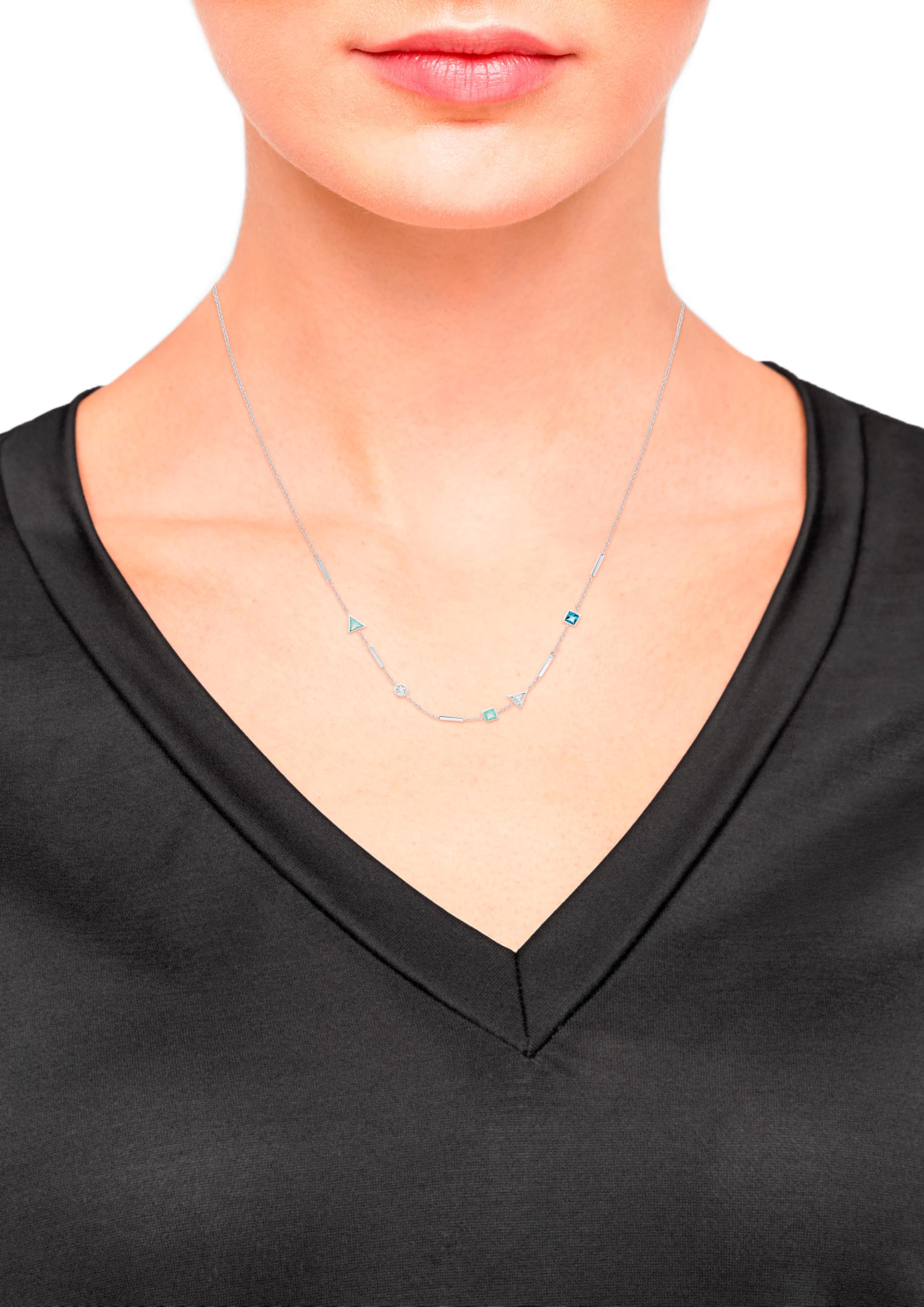 Silber-Halskette Zirkonia  6006366-92