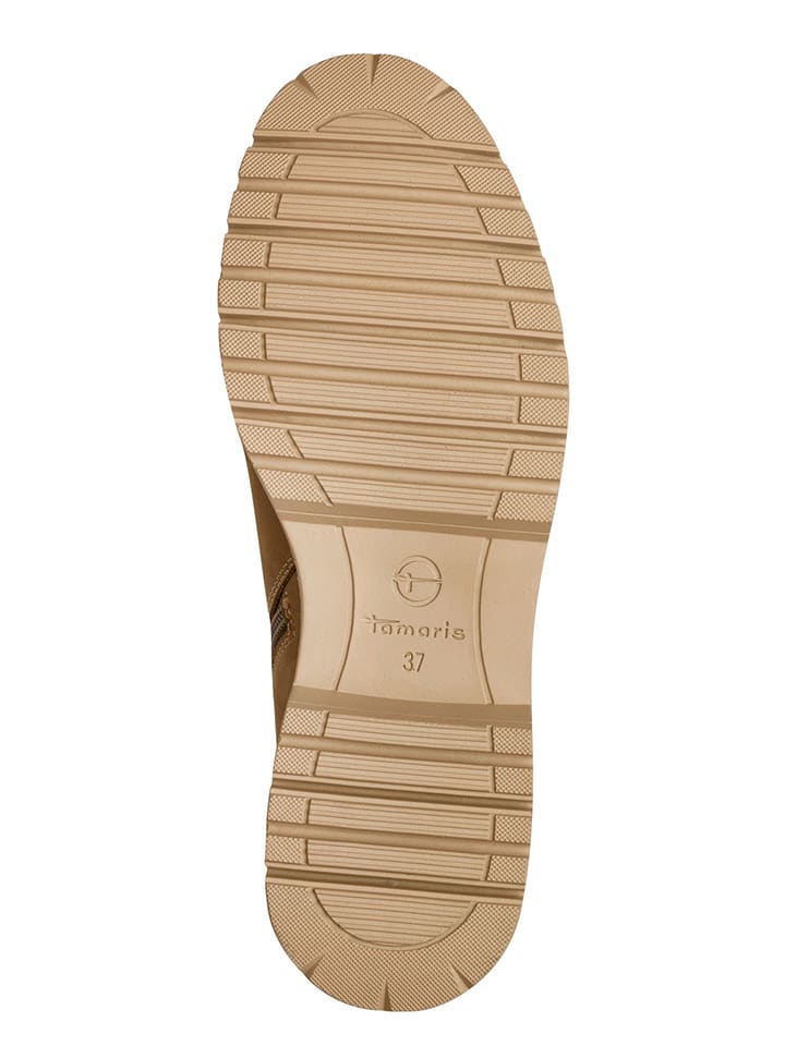 Tamaris Leder-Boots in Beige günstig kaufen