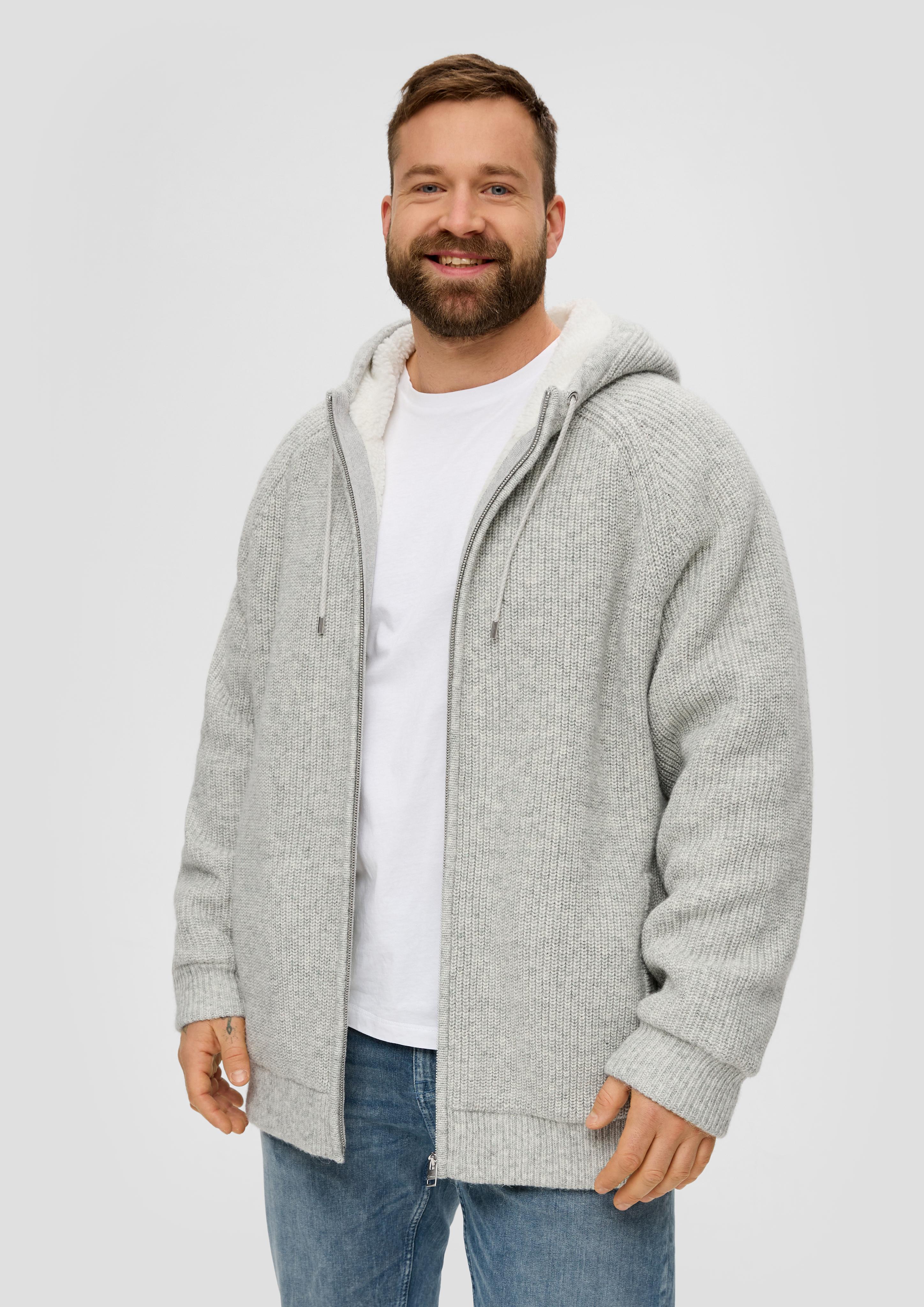 Kapuzenjacke aus Teddy-Plüsch  2143277-94X0