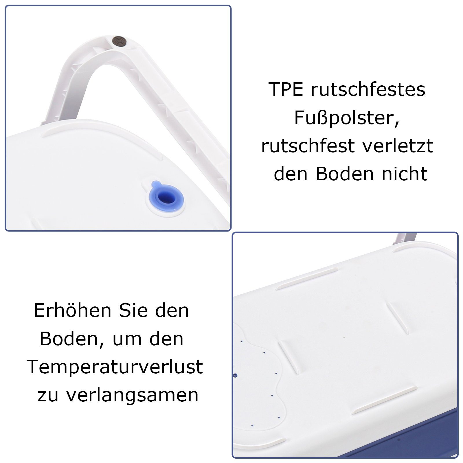 Lospitch Babybadewanne Baby Badewanne mit Standfüßen Kinder Faltbare Babywanne Dusche Wanne