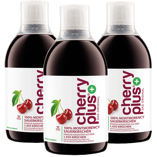 CHERRY PLUS Das Original Montmorency Sauerk.-Konz.  3X500 ml  Konzentrat