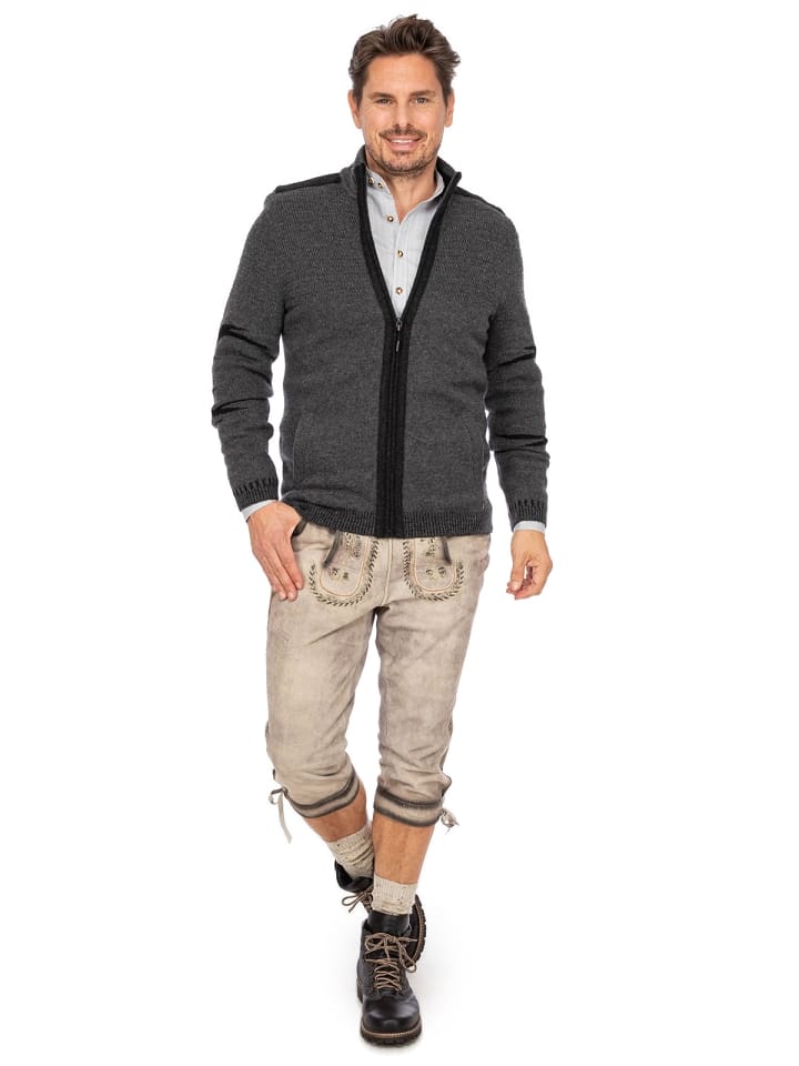 Spieth & Wensky Strickjacke WULF in anthrazit günstig kaufen