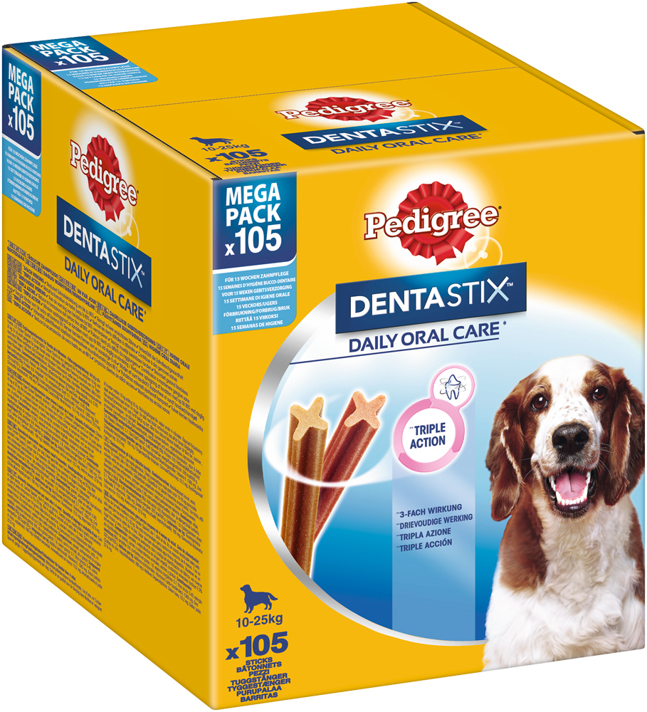 Pedigree Snacks Pedigree Dentastix Daily Oral Care Megapack 105Stk für mittelgroße Hunde
