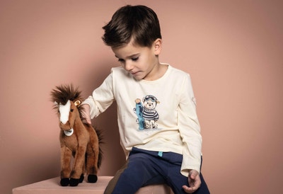 T-Shirt langarm, beige für Jungs