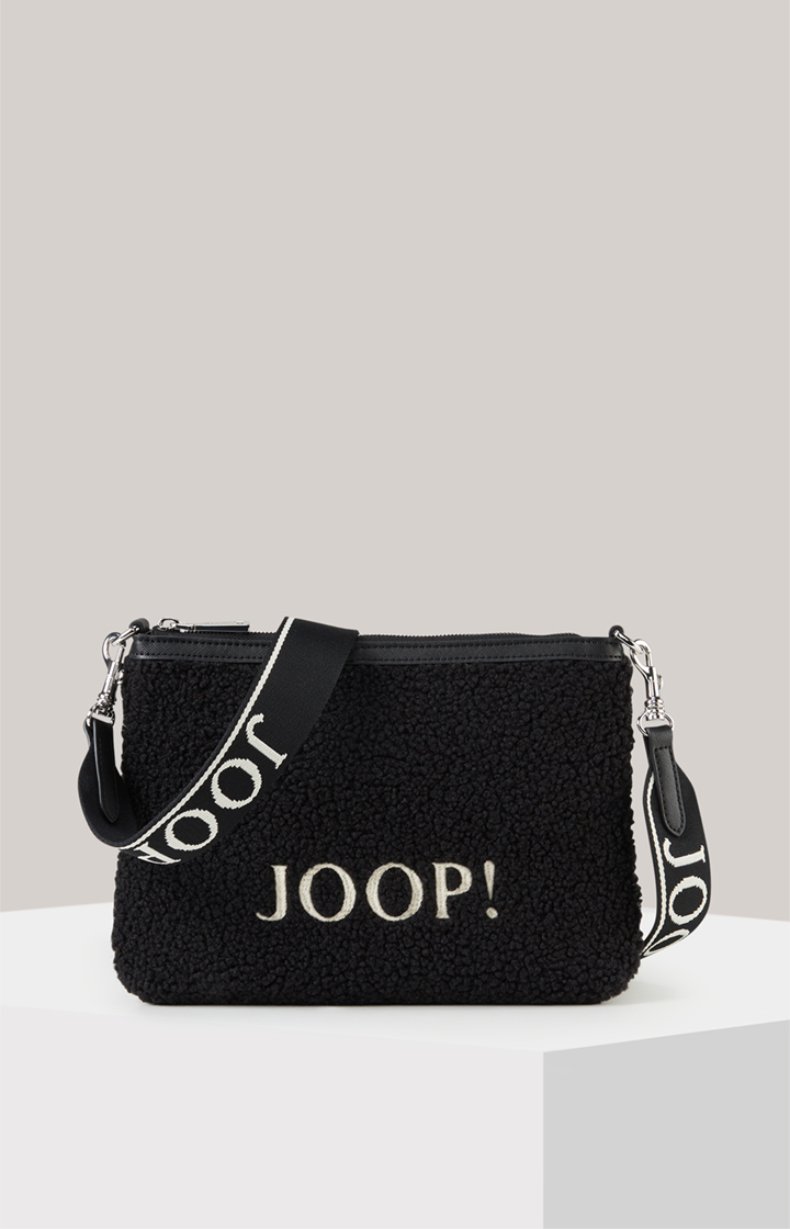 Schultertasche Mazzolino Pelo Wren in Schwarz