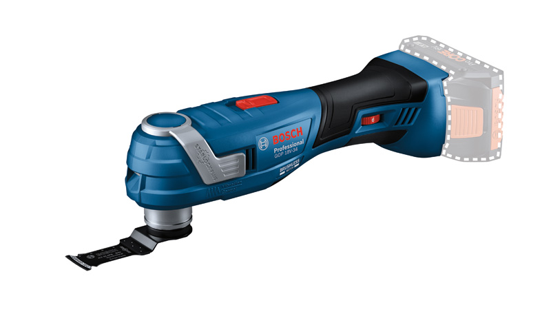 Bosch Blauw 0615V00061 Verktøysett med 8 verktøy 18V GBH 18V-22, GWS 18V-8, GDR 18V-215, GSB 18V-65, GKS 18V-57-2, GSA 18V-28, GOP 18V-34, GLI 18V-300 4x GBA 5,0Ah og lader GAL 12V/18V-80 i verktøyveske