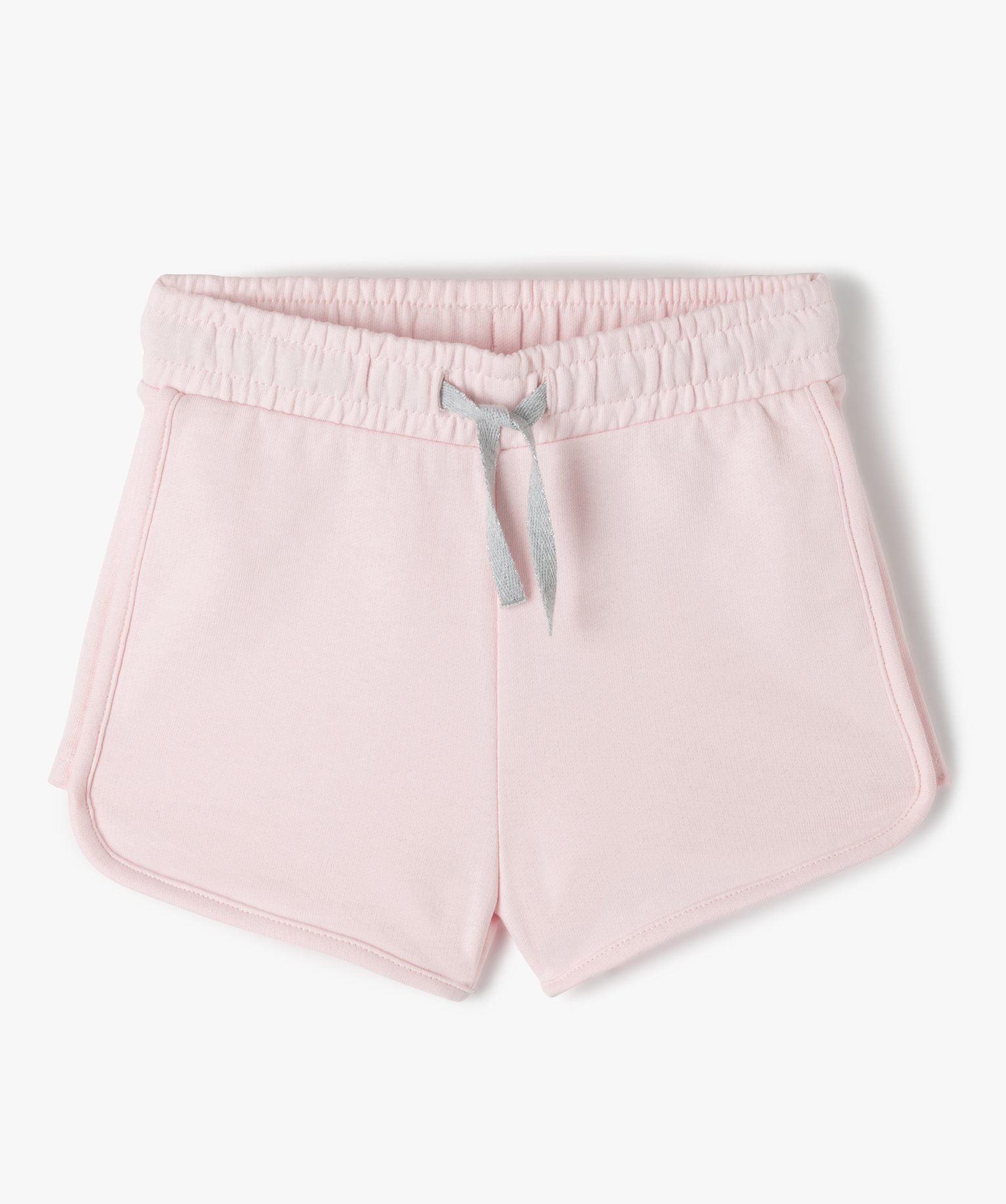Short fille en maille avec taille élastiquée rose | GEMO