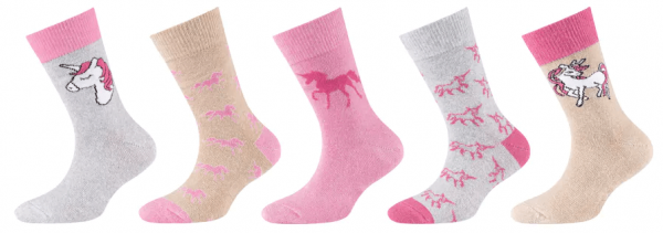 Camano kids ~ Kindersocke 5er Pack ~ Unicorn Chalk Pink
