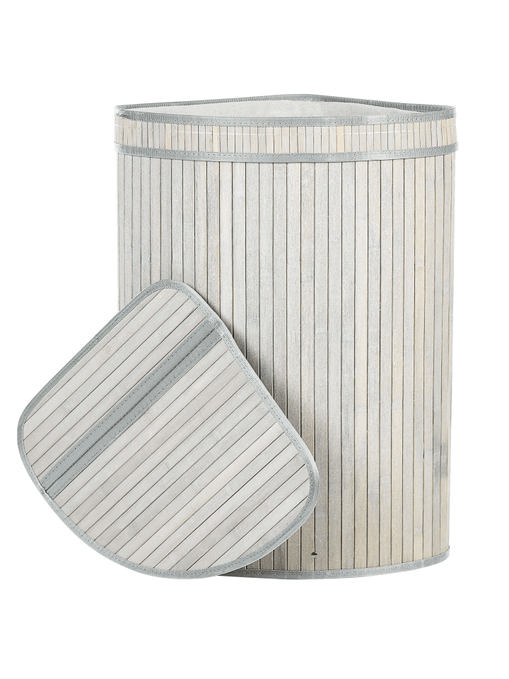 Beliani Wäschekörbe BADULLA in Grau - (W) 42 x (H) 60 x (L) 35 cm günstig kaufen onesize