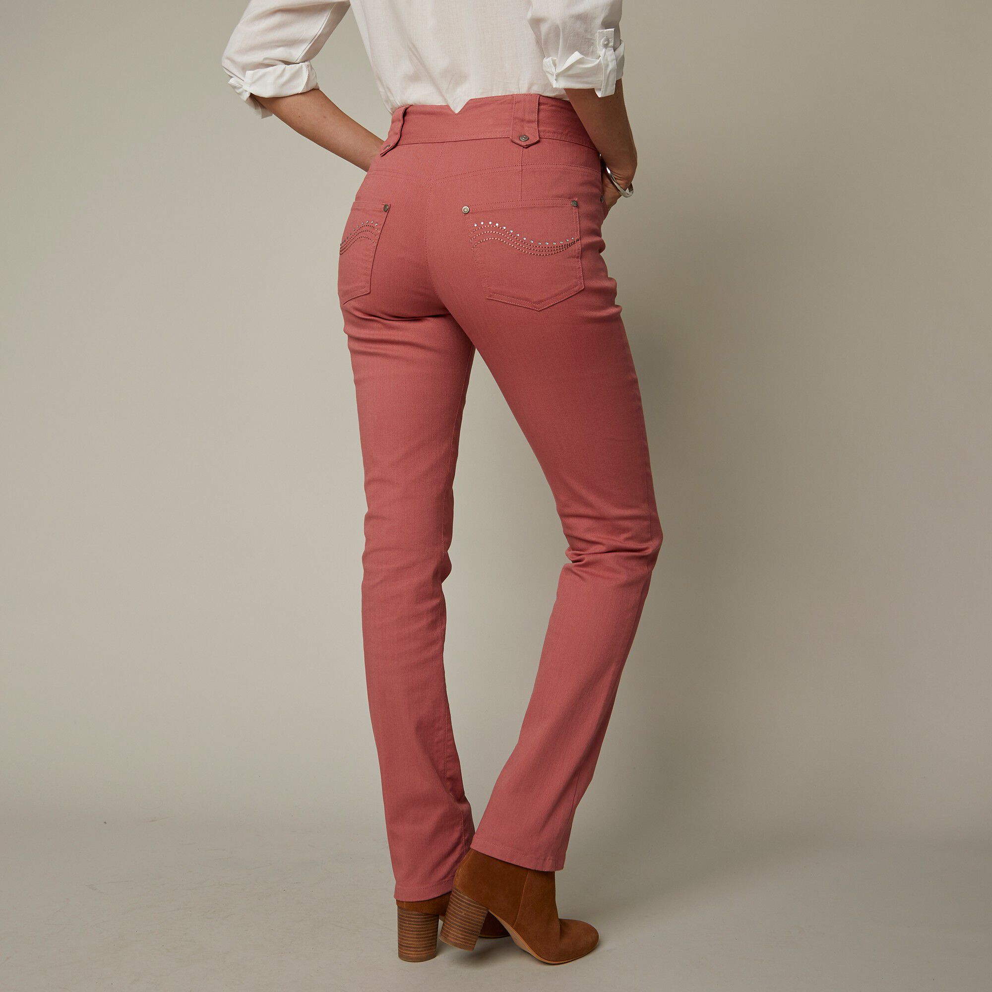 Pantalon droit taille haute