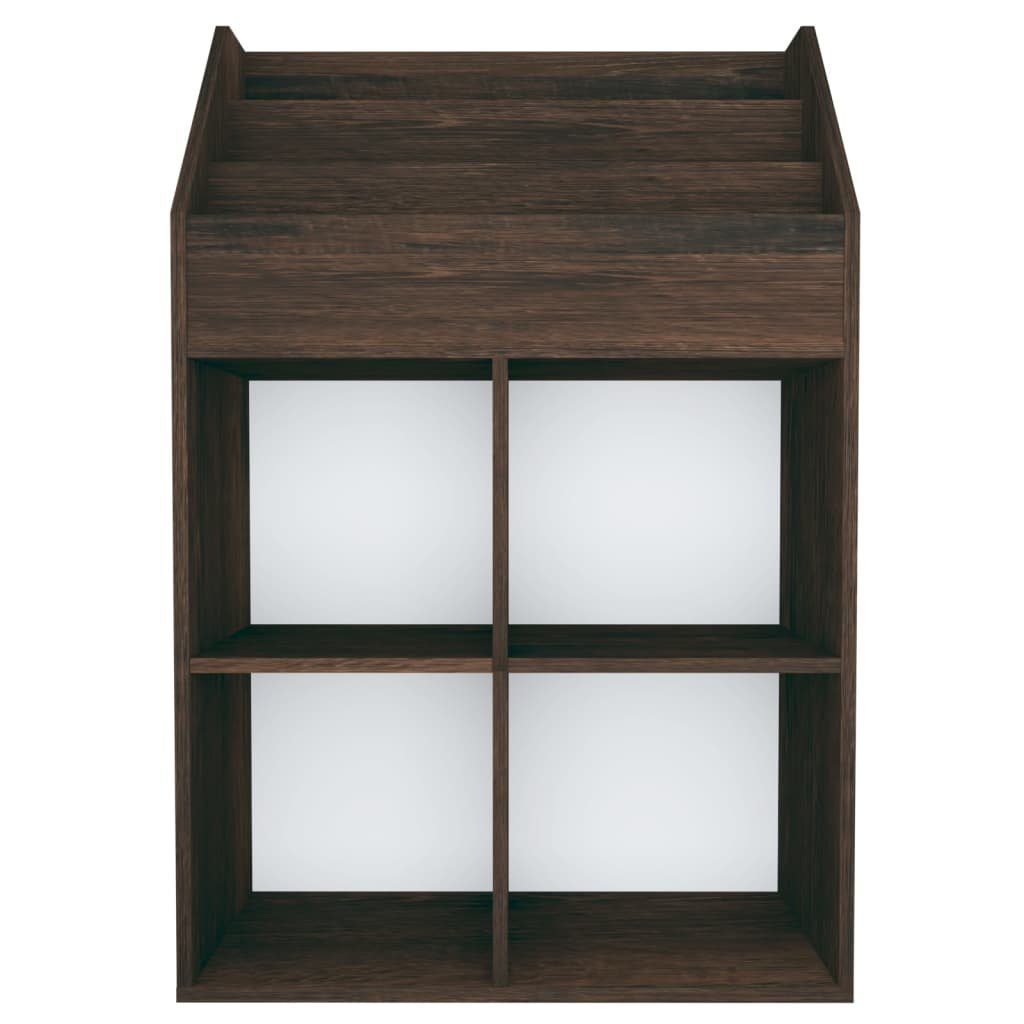 vidaXL Zeitungsständer Kinder-Bücherregal Räuchereiche 71x30x114 cm Spanplatte (1 St)