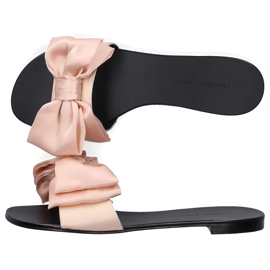 Giuseppe Zanotti - Sandalen HANA Seide Logo beige - beige