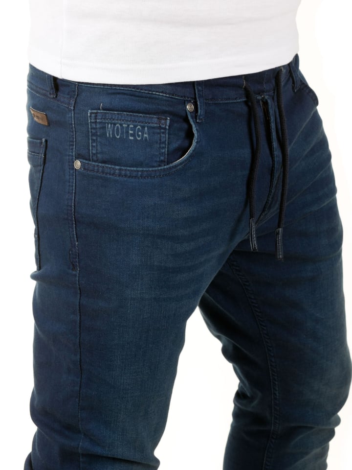 WOTEGA Jogginghose in Jeans-Optik in Dunkelblau günstig kaufen