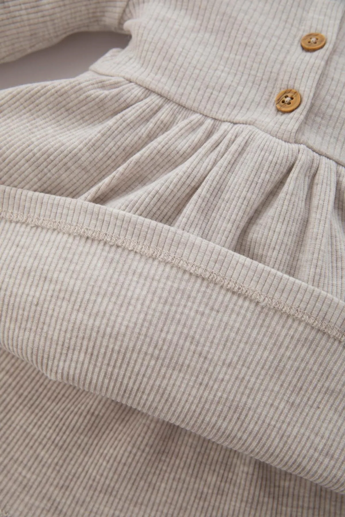 DeFacto  Geripptes Camisole-Kleid mit langen Ärmeln für Babys