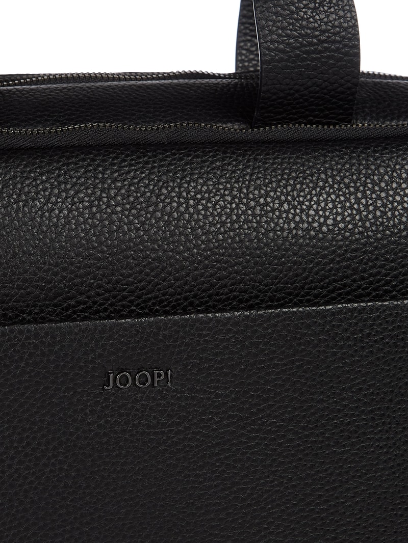 Laptoptasche aus Leder in schwarz