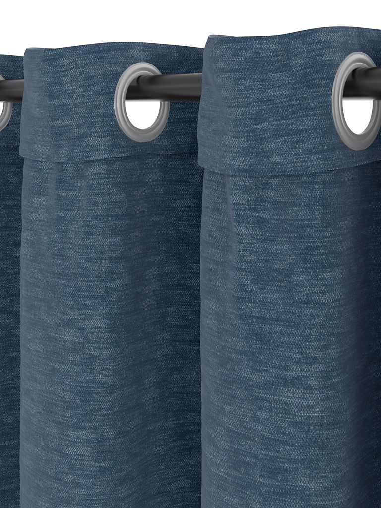 NESVATN NESVATN Vorhang 1x140x300cm Chenille marineblau