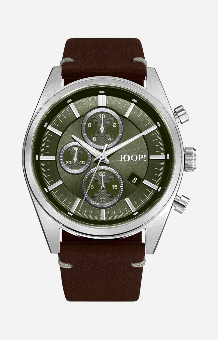 Herrenuhr in Silber/Braun