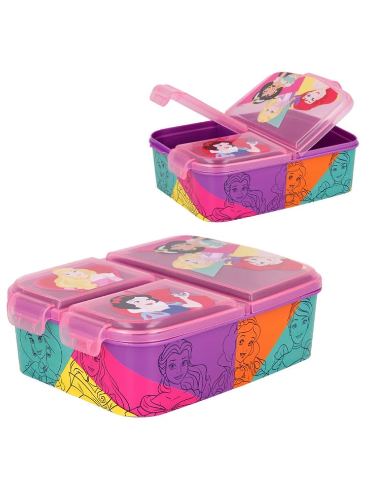 Disney Brotdose | 3 getrennte Fächer | Disney Princess | Lunch Vesper Dose günstig kaufen 40x40 cm