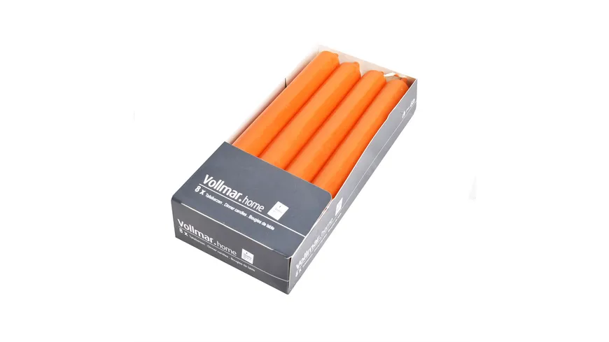 Vollmar Tafelkerzen 8er Pack dunkelorange