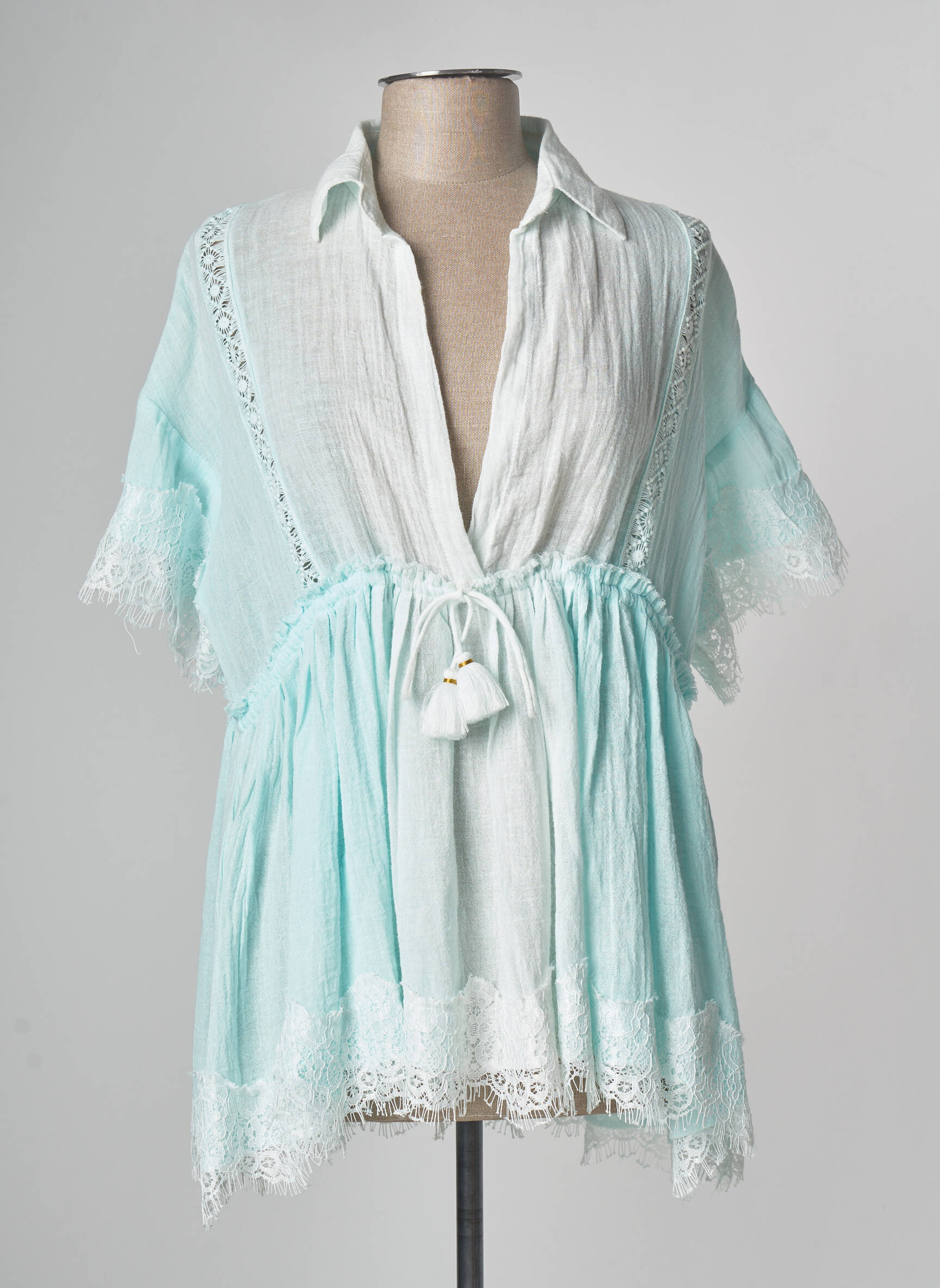 Les Neo Bourgeoises Tuniquemanchecourte Femme couleur bleu