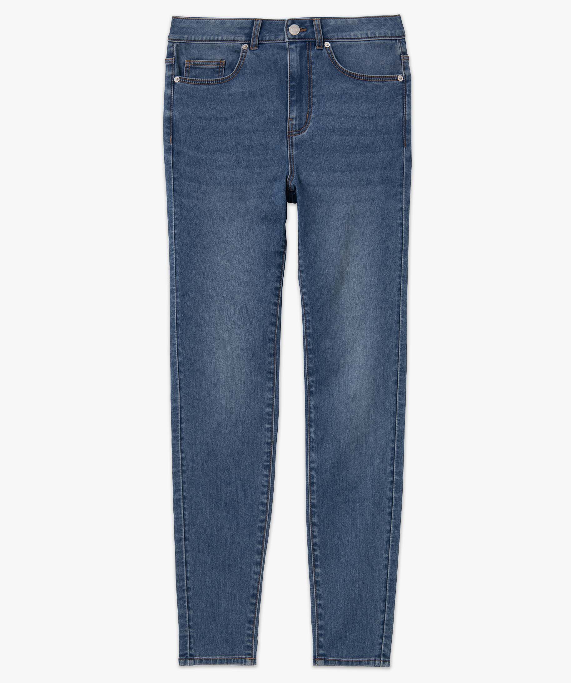 Jean femme coupe skinny taille haute brut | GEMO