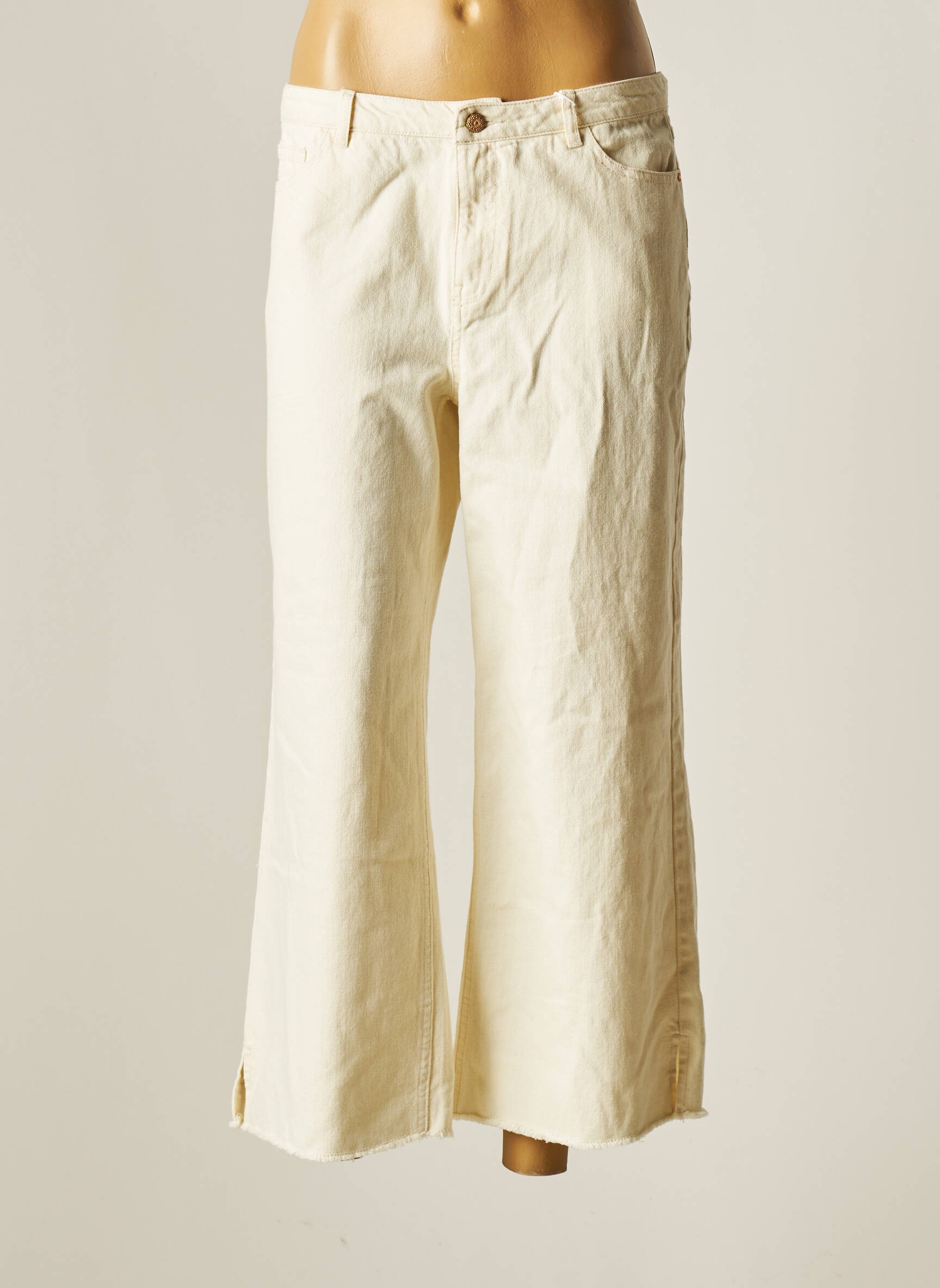 Only Jeans Coupe Droite Femme couleur beige