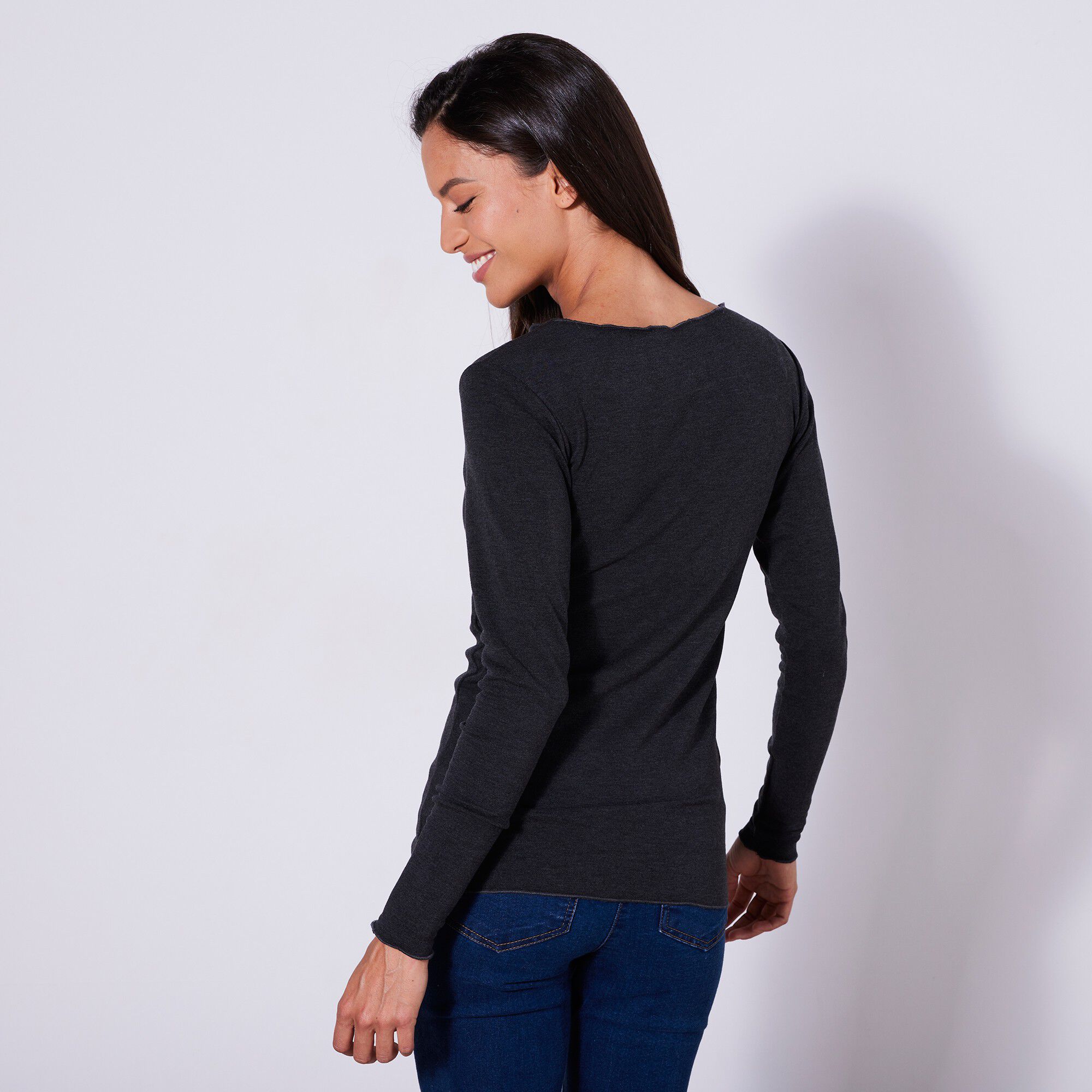 T-shirt chaleur manches longues col rond