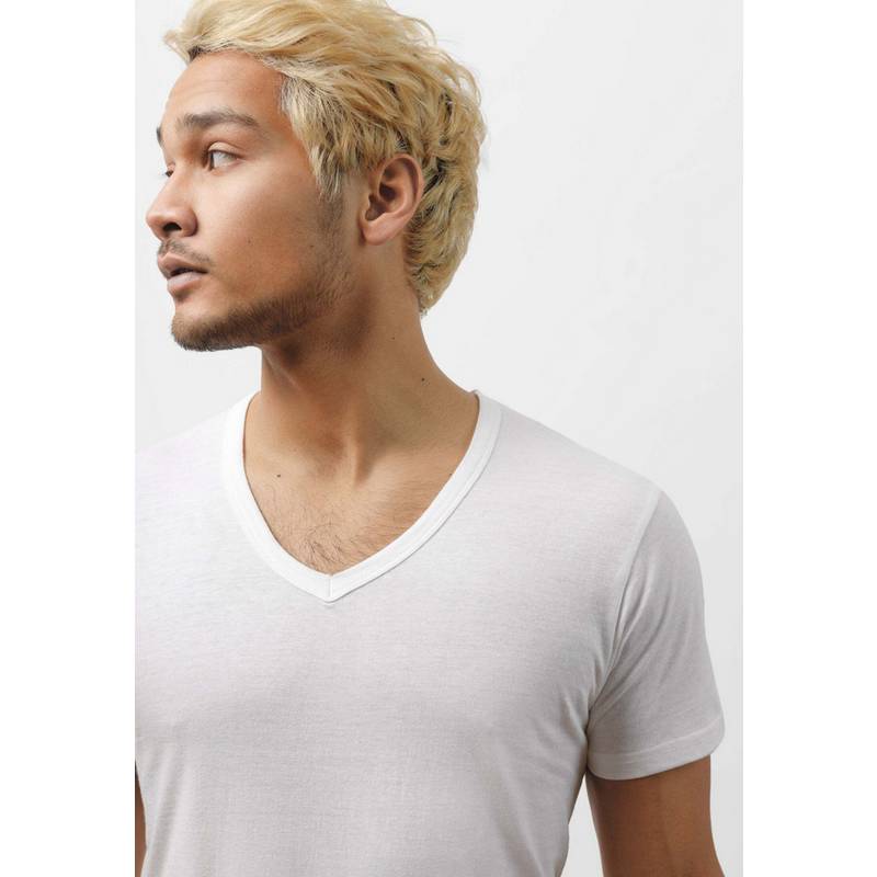 Snocks Unterhemd V-Ausschnitt aus Bio-Baumwolle T-Shirt Herren