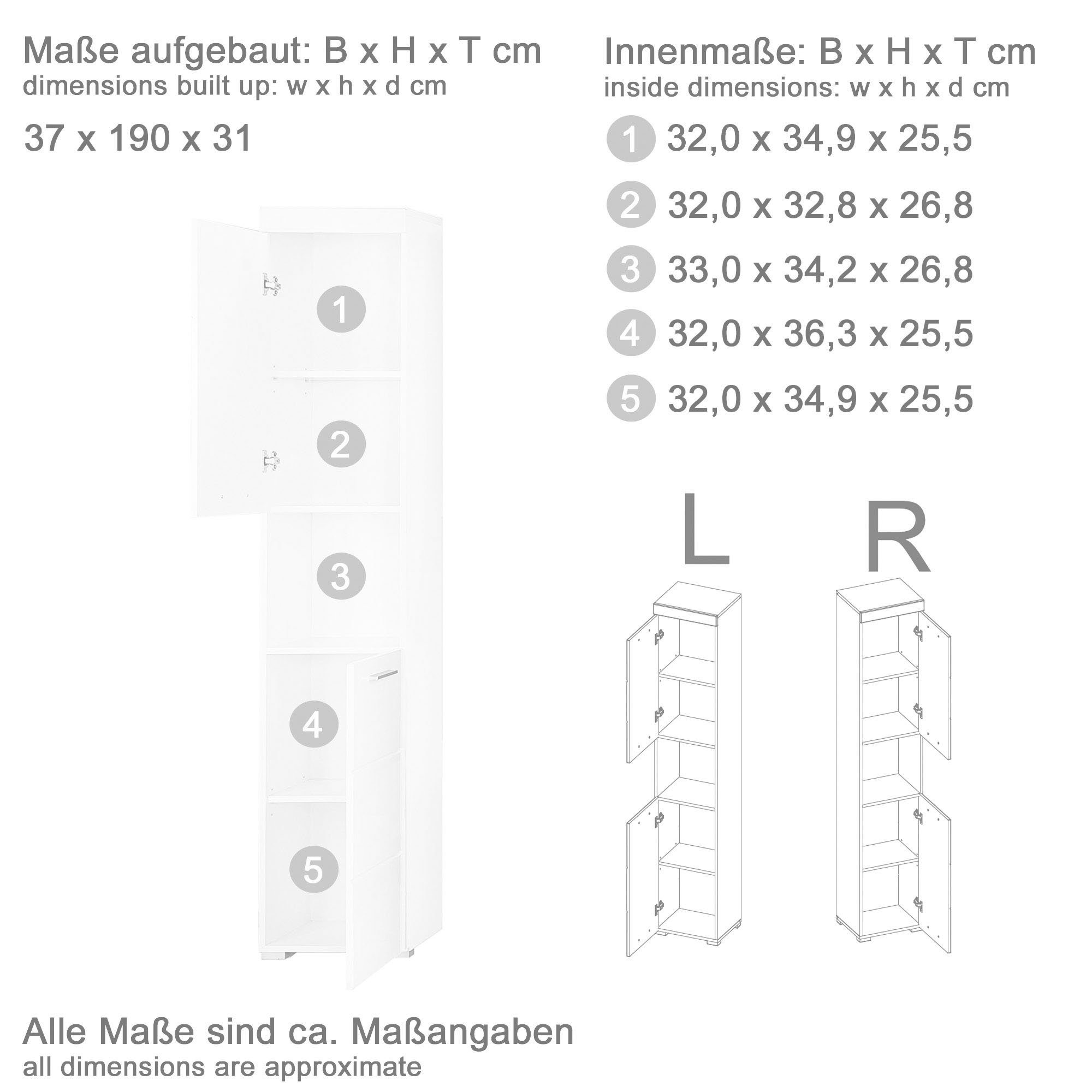 INOSIGN Badmöbel-Set Avena, (Set, 5-St)