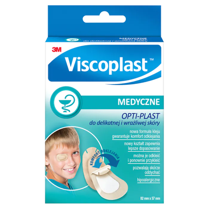 Viscoplast Opti-Plast, Curativos para pele delicada e sensível, 8,2 x 5,7 cm
