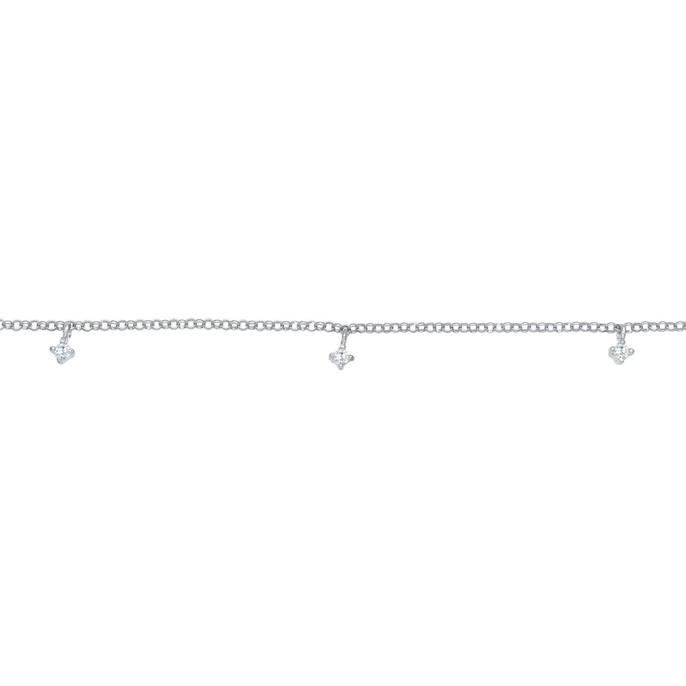 Elli Elli Collier Femmes Choker Solitaire Etincelant avec Cristaux de Zirconium en Arg collier