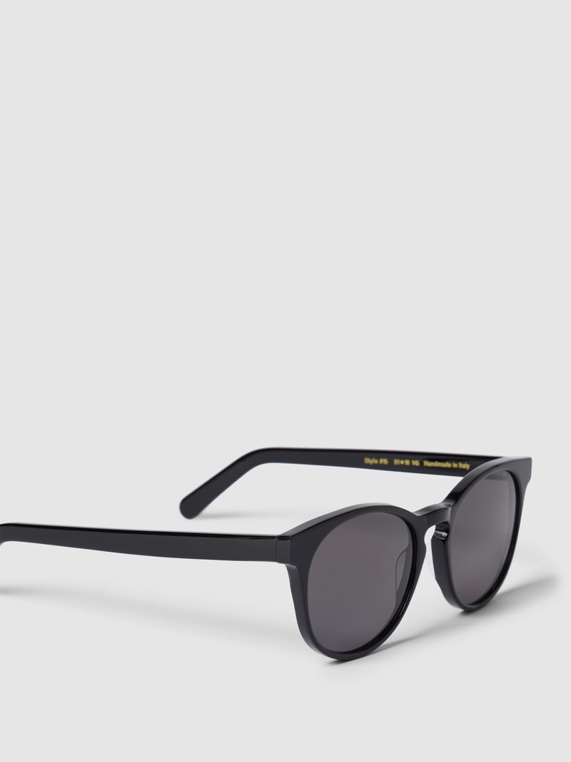 Sonnenbrille mit runden Gläsern in schwarz