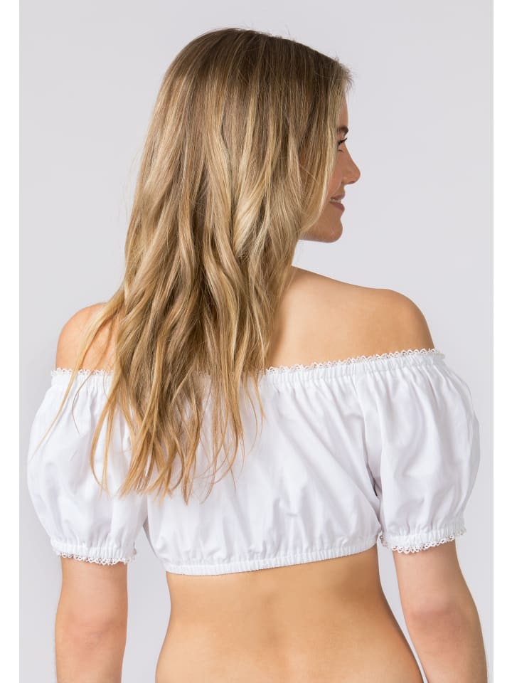 Stockerpoint Stockerpoint Dirndlbluse Georgette in weiss günstig kaufen