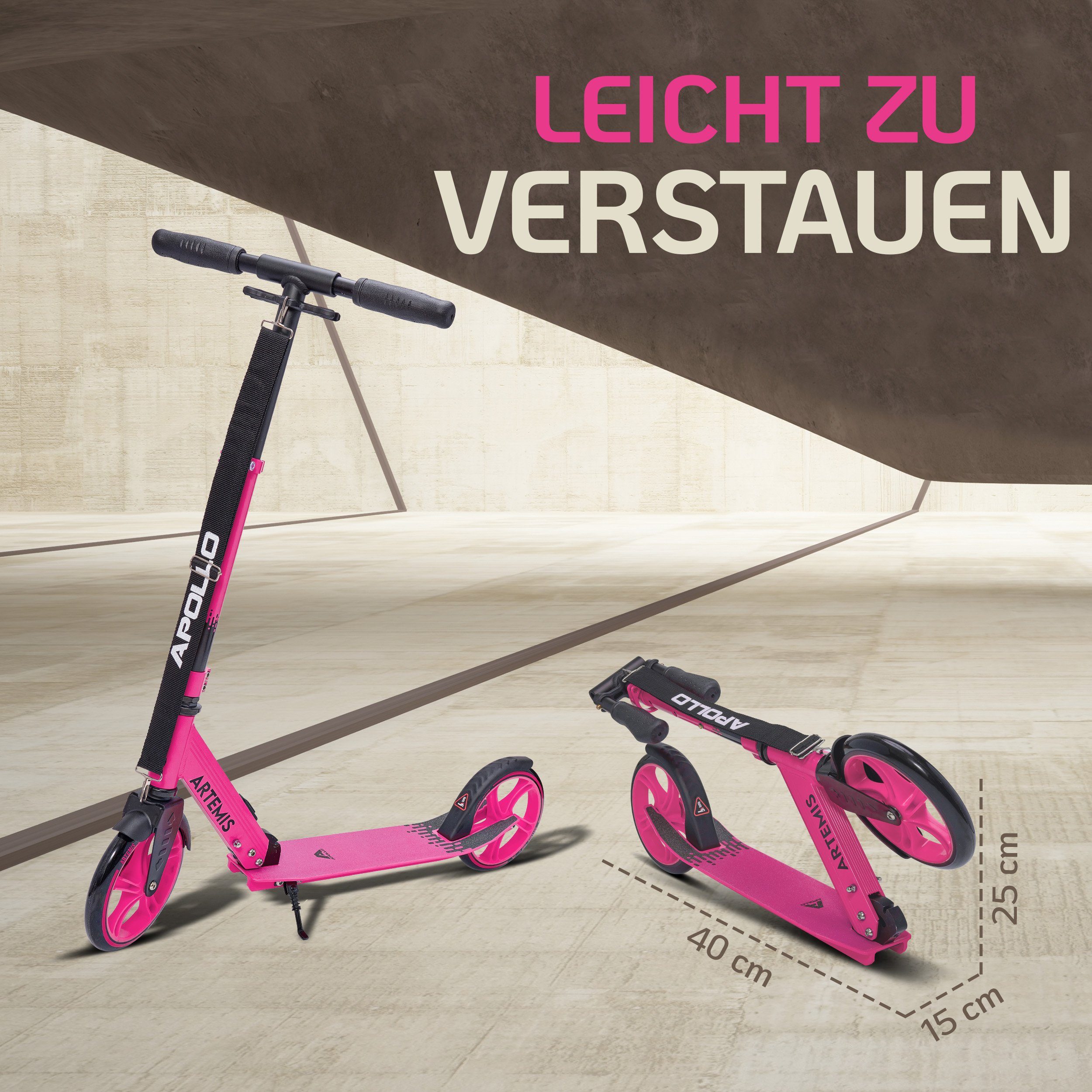 Apollo Cityroller Artemis, klappbar und höhenverstellbar, für Kinder