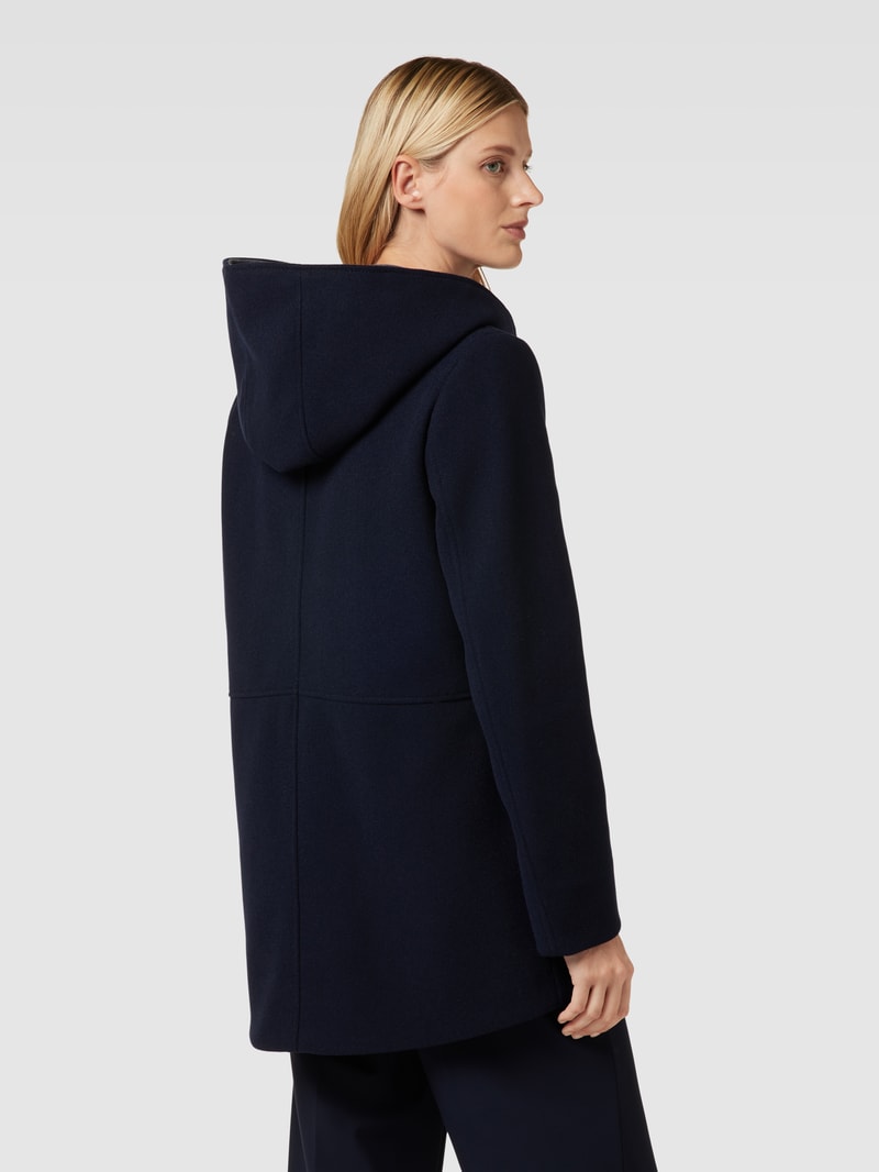 Kurzmantel mit Eingrifftaschen in marineblau