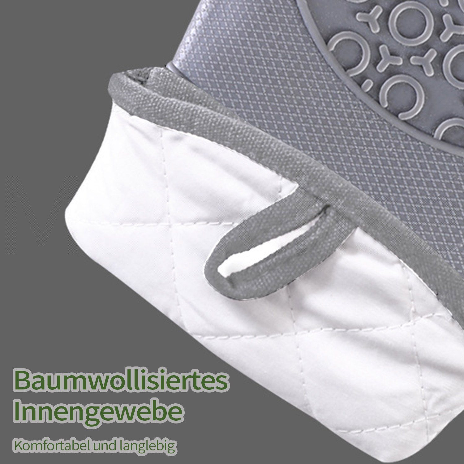 MAGICSHE Topfhandschuhe Silikon Ofenhandschuhe mit Baumwollfutter, Hitzebeständige Küchenhandschuhe