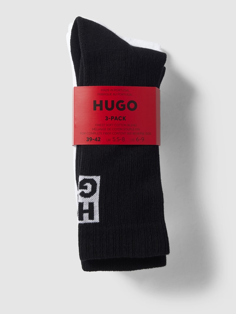 Socken mit Kontraststreife im 3er-Pack in weiß