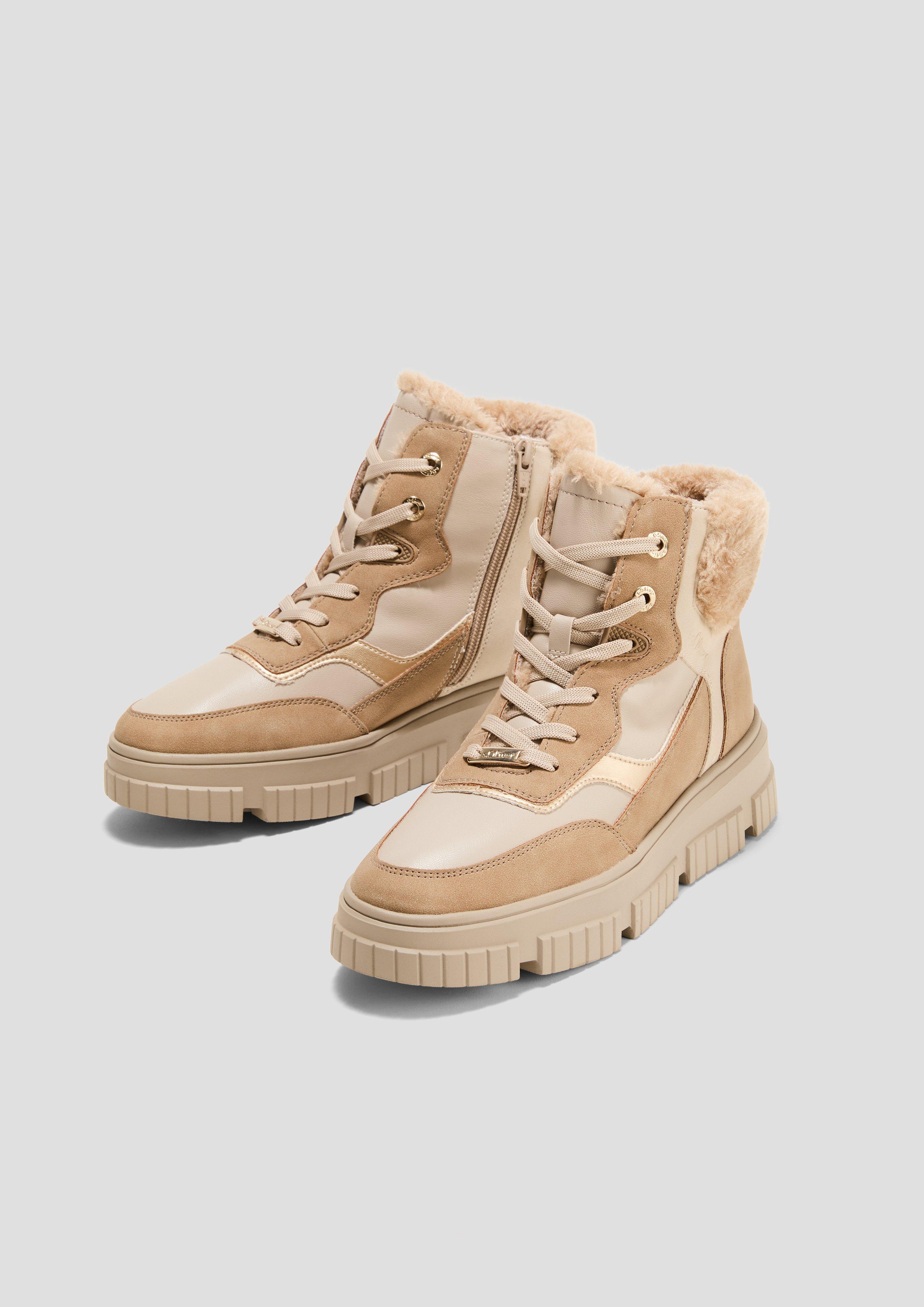 Boots im Materialmix  6008559-448