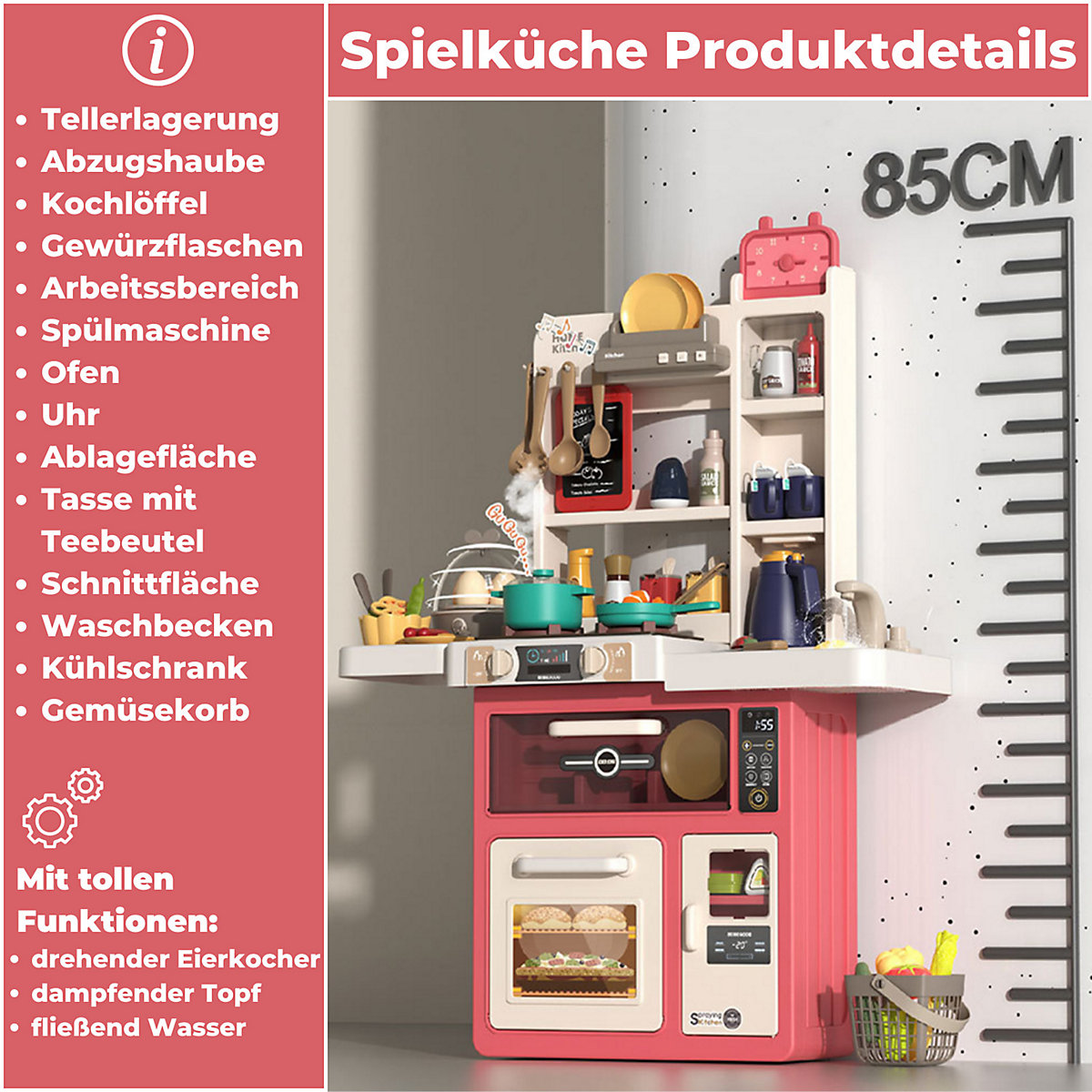 Kinderküche Jenny Spielküche mit viel Zubehör - ab 3 Jahren