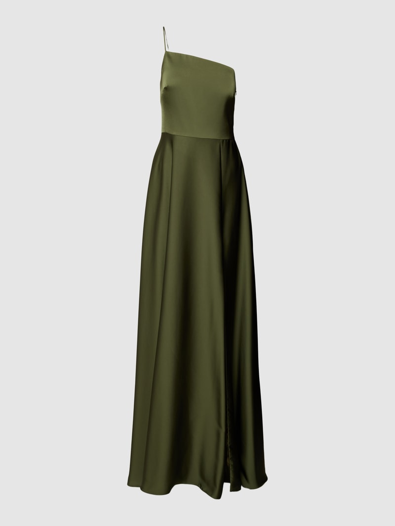 Abendkleid mit One-Shoulder-Träger Modell 'VIKTOR' in fuchsia