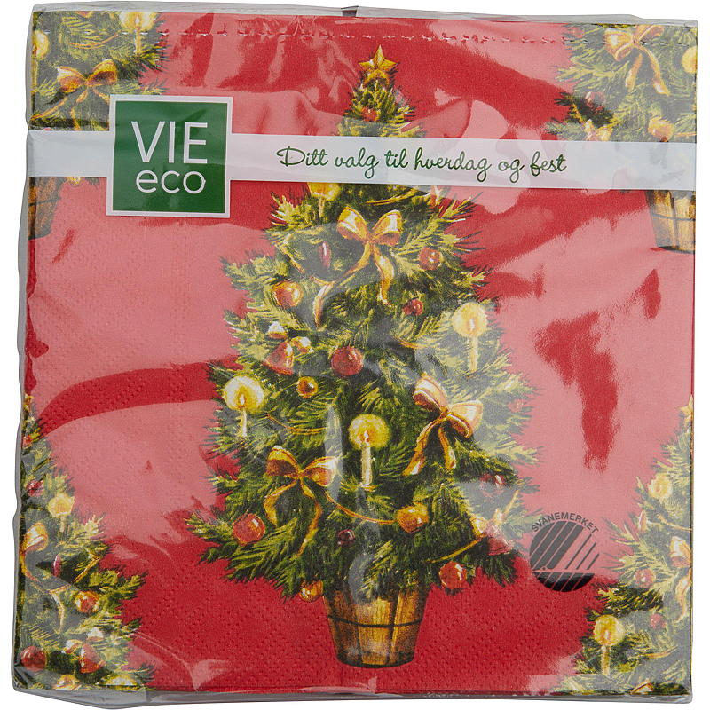 Vie Eco Servietter 20-pk 33x33 cm, julemotiv