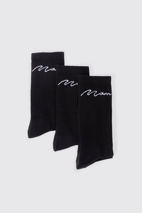 3er-Pack Man Signature Sportsocken