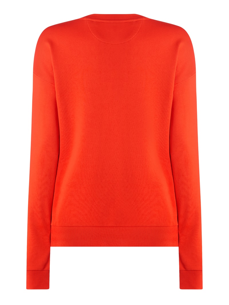 Sweatshirt mit Label-Patch in rot
