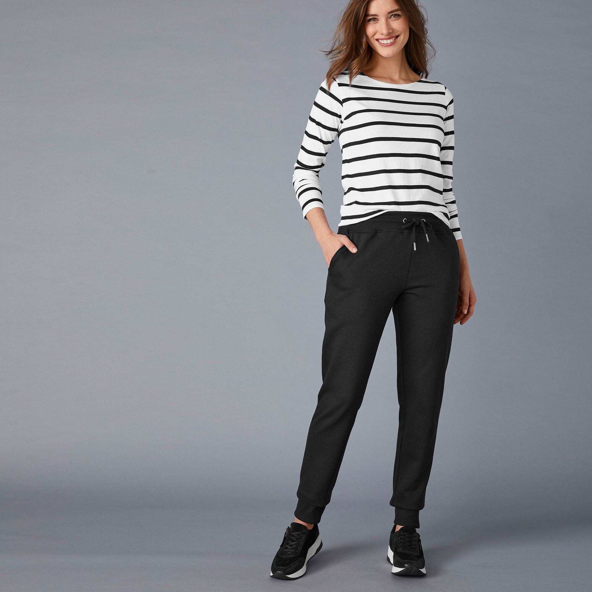 Pantalon jogging en molleton gratté