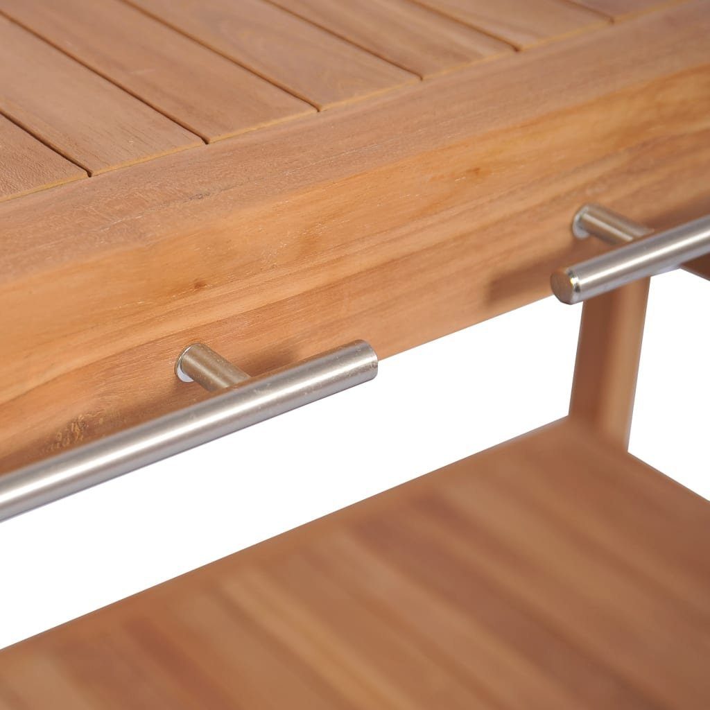 vidaXL Badezimmerspiegelschrank Waschtischunterschrank Massivholz Teak 132x45x75 cm (1-St)