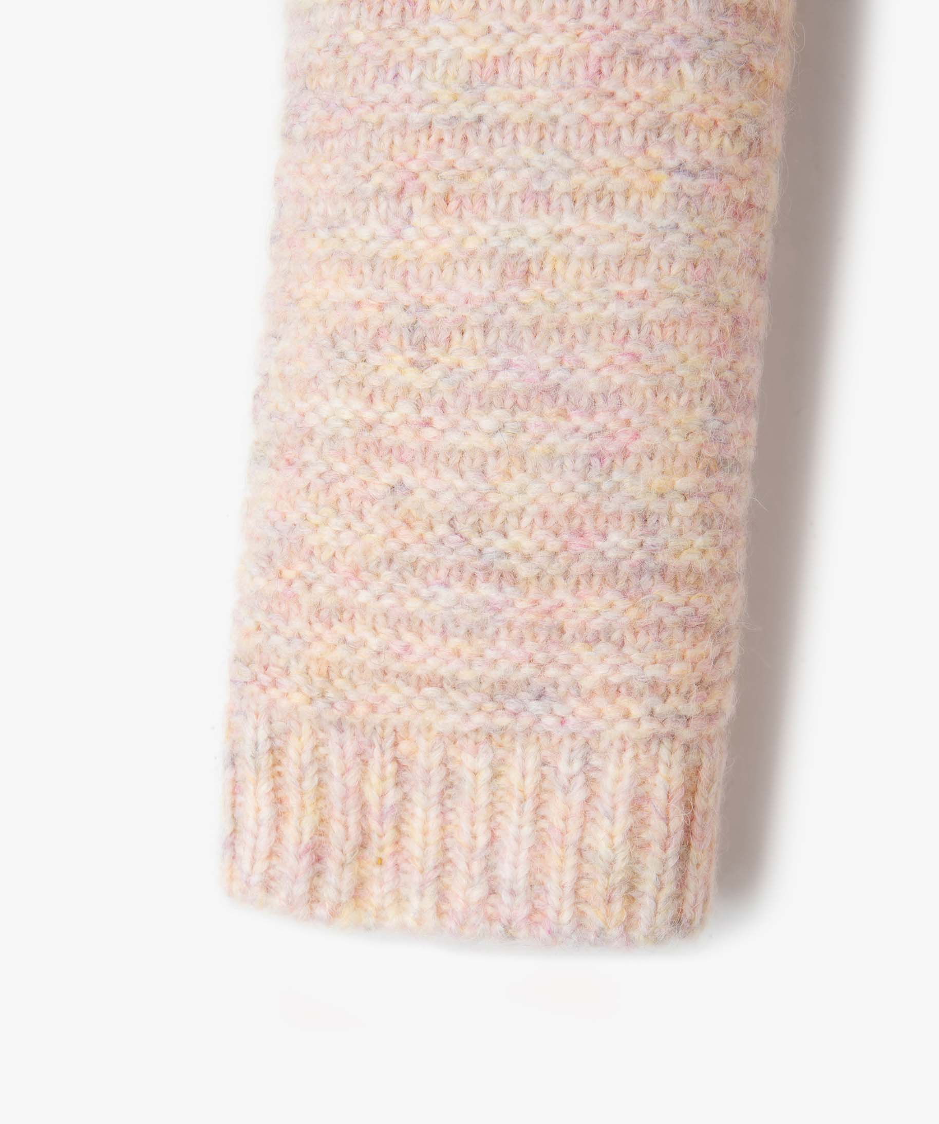 Echarpe fille en maille multicolore rose | GEMO