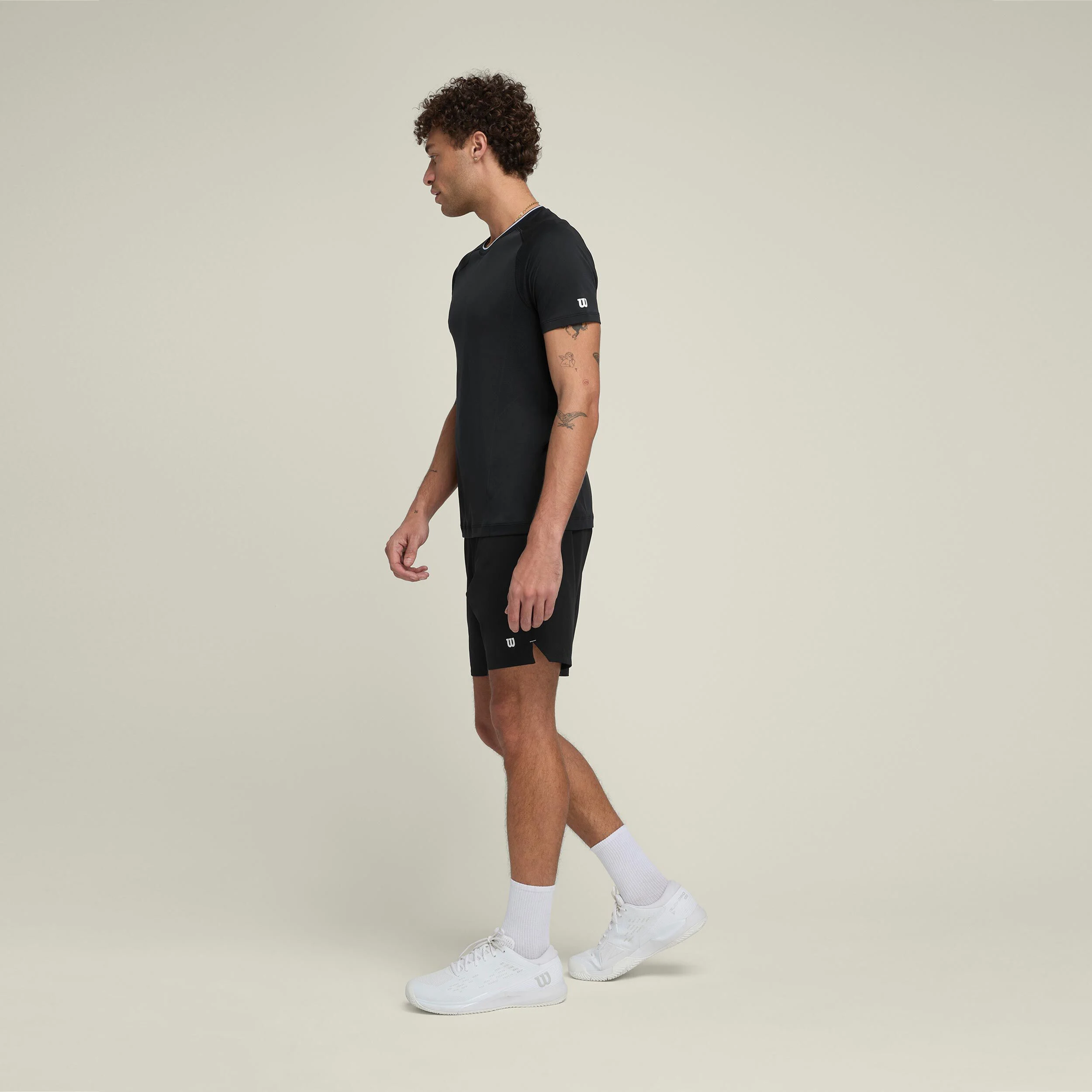 Team Players Seamless Crew T-Shirt Herren - Schwarz