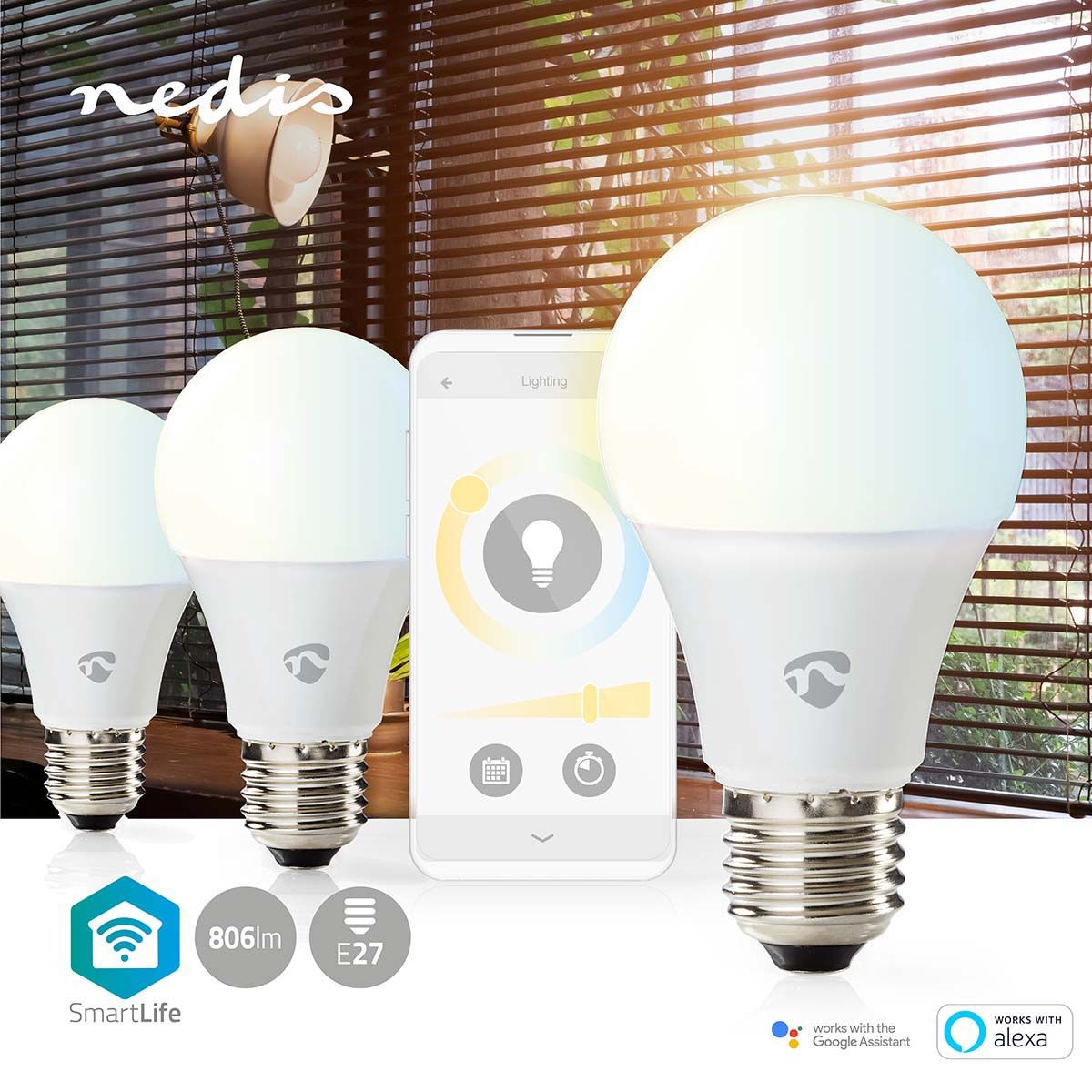Nedis WIFILRW30E27 SmartLife LED-Lampen